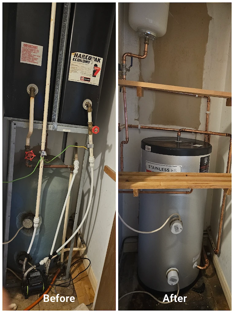 Old tank system upgraded to an unvented cylinder