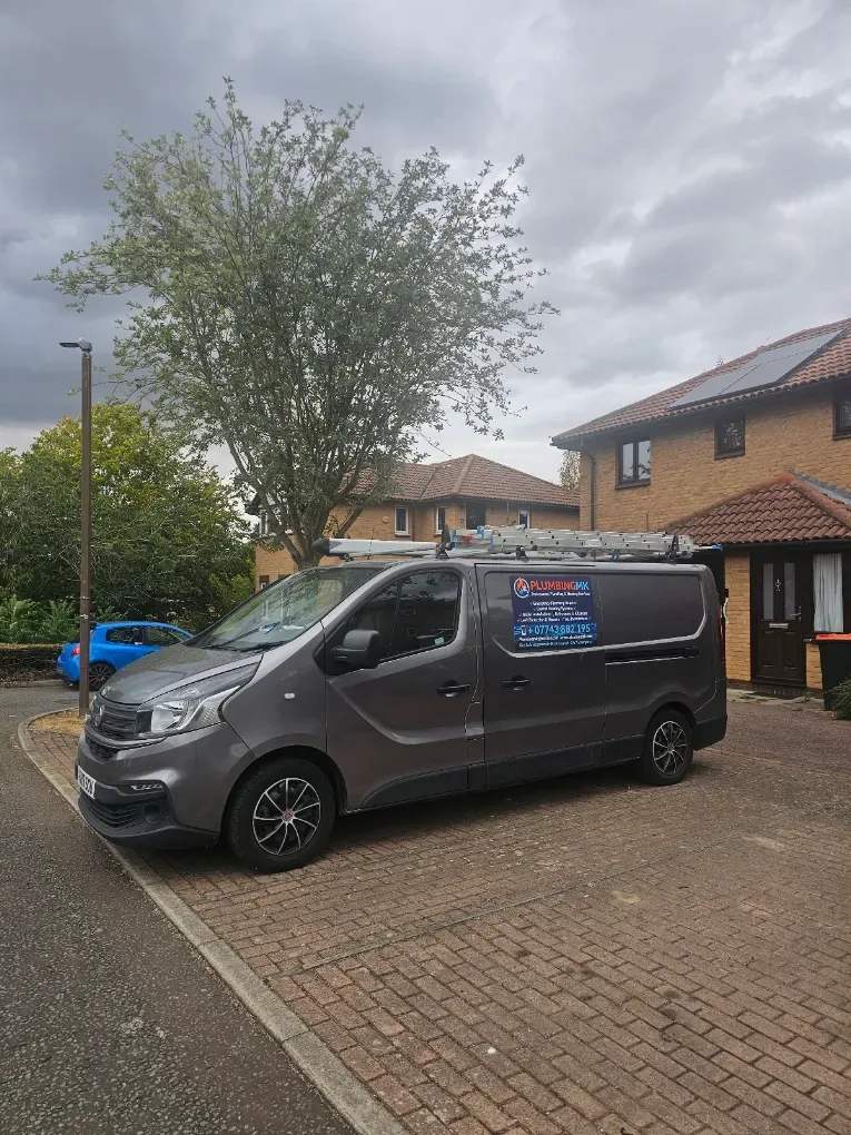 The Plumbing MK van parked on a Milton Keynes street