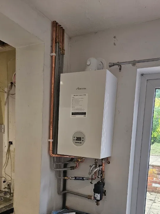 New Worcester Bosch boiler with copper pipework